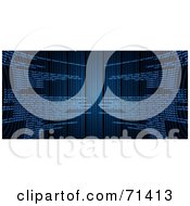 Royalty Free RF Clipart Illustration Of A Black Background With Blue Html Code Version 3