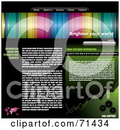 Poster, Art Print Of Colorful Website Template With Tabs And Text Space