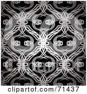 Poster, Art Print Of Black And White Tattoo Arch Pattern Background