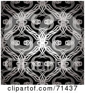 Royalty Free RF Clipart Illustration Of A Black And White Tattoo Arch Pattern Background