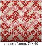 Poster, Art Print Of Red Ink Tattoo Patterned Background