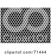 Royalty Free RF Clipart Illustration Of A Brushed Metal Grate With Holes
