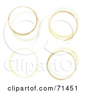 Poster, Art Print Of Background Of Dried Coffee Rings On White