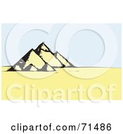 Royalty Free RF Clipart Illustration Of An Egyptian Landscape With The Pyramids