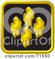 Royalty Free RF Clipart Illustration Of A Black And Golden Network Website Icon