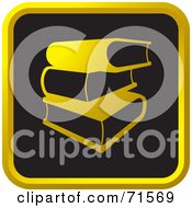 Royalty Free RF Clipart Illustration Of A Black And Golden Book Website Icon
