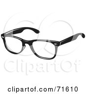 Poster, Art Print Of Pair Of Black Spectacles