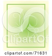 Poster, Art Print Of Green Heart Floral Design