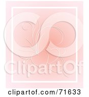Royalty Free RF Clipart Illustration Of A Pink Heart Floral Design