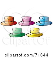 Royalty Free RF Clipart Illustration Of A Digital Collage Of Colorful Hats by Lal Perera
