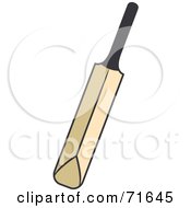 Royalty Free RF Clipart Illustration Of A Wood Cricket Bat