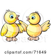 Poster, Art Print Of Two Yellow Baby Birds