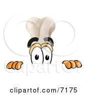 Bone Mascot Cartoon Character Peeking Over A Surface