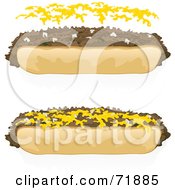 Poster, Art Print Of Digital Collage Of Steak Sandwiches With And Without Cheese
