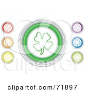 Poster, Art Print Of Digital Collage Of Colorful Round Clover Website Buttons