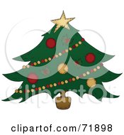 Poster, Art Print Of Wide Decorated Christmas Tree