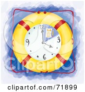 Royalty Free RF Clipart Illustration Of A To Do List On A Life Buoy Clock