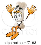 Bone Mascot Cartoon Character Jumping