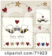 Poster, Art Print Of Digital Collage Of Hanging Bee Mine Door Signs