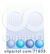 Poster, Art Print Of Blue Halftone Dotted Background With Blue Ornaments