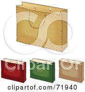 Royalty Free RF Clipart Illustration Of A Digital Collage Of Sewn Shopping Bags