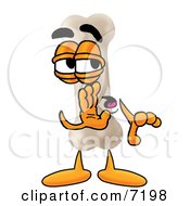 Clipart Picture Of A Bone Mascot Cartoon Character Whispering And Gossiping