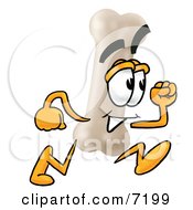 Poster, Art Print Of Bone Mascot Cartoon Character Running