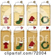 Poster, Art Print Of Digital Collage Of To From Christmas Folk Tags