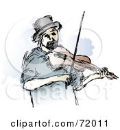 Violinist Playing A Fiddle