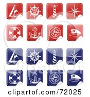 Poster, Art Print Of Digital Collage Of Peeling Nautical Stickers