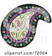 Poster, Art Print Of Colorful Floral Paisley Design