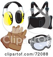 Poster, Art Print Of Digital Collage Of Industrial Safety Gear - Version 1