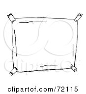 Poster, Art Print Of Black And White Sketch Of A Taped Blank Sign