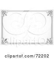 Royalty Free RF Clipart Illustration Of An Elegant Horizontal Frame With Faint Swirl Designs