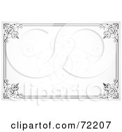 Royalty Free RF Clipart Illustration Of An Elegant Horizontal Frame With Faint Ornate Designs