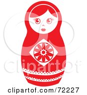 Poster, Art Print Of White And Red Nesting Doll