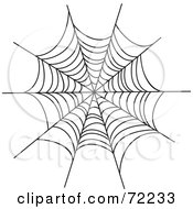 Poster, Art Print Of Black Creepy Spider Web