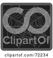 Royalty Free RF Clipart Illustration Of A Gray Creepy Spider Web On Black by Rosie Piter