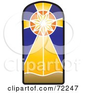 Poster, Art Print Of Shining Star Stained Glass Window