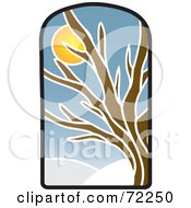 Poster, Art Print Of Stained Glass Winter Tree
