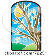 Poster, Art Print Of Stained Glass Summer Tree