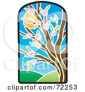 Poster, Art Print Of Stained Glass Spring Tree