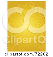 Poster, Art Print Of Starry Yellow Gold Background With White Trim
