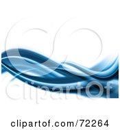 Royalty Free RF Clipart Illustration Of A Blue And White Flow Background