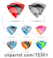 Royalty Free RF Clipart Illustration Of A Digital Collage Of Colorful 3d Icons Version 3