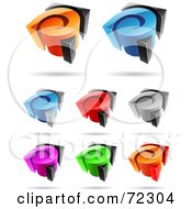 Royalty Free RF Clipart Illustration Of A Digital Collage Of Colorful 3d Icons Version 7