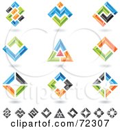 Digital Collage Of Colorful Logo Icons - Version 6