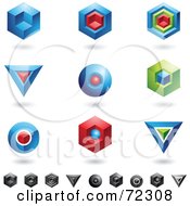 Royalty Free RF Clipart Illustration Of A Digital Collage Of Colorful Logo Icons Version 5