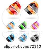 Royalty Free RF Clipart Illustration Of A Digital Collage Of Colorful 3d Icons Version 6