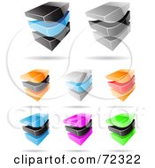Royalty Free RF Clipart Illustration Of A Digital Collage Of Colorful 3d Icons Version 8